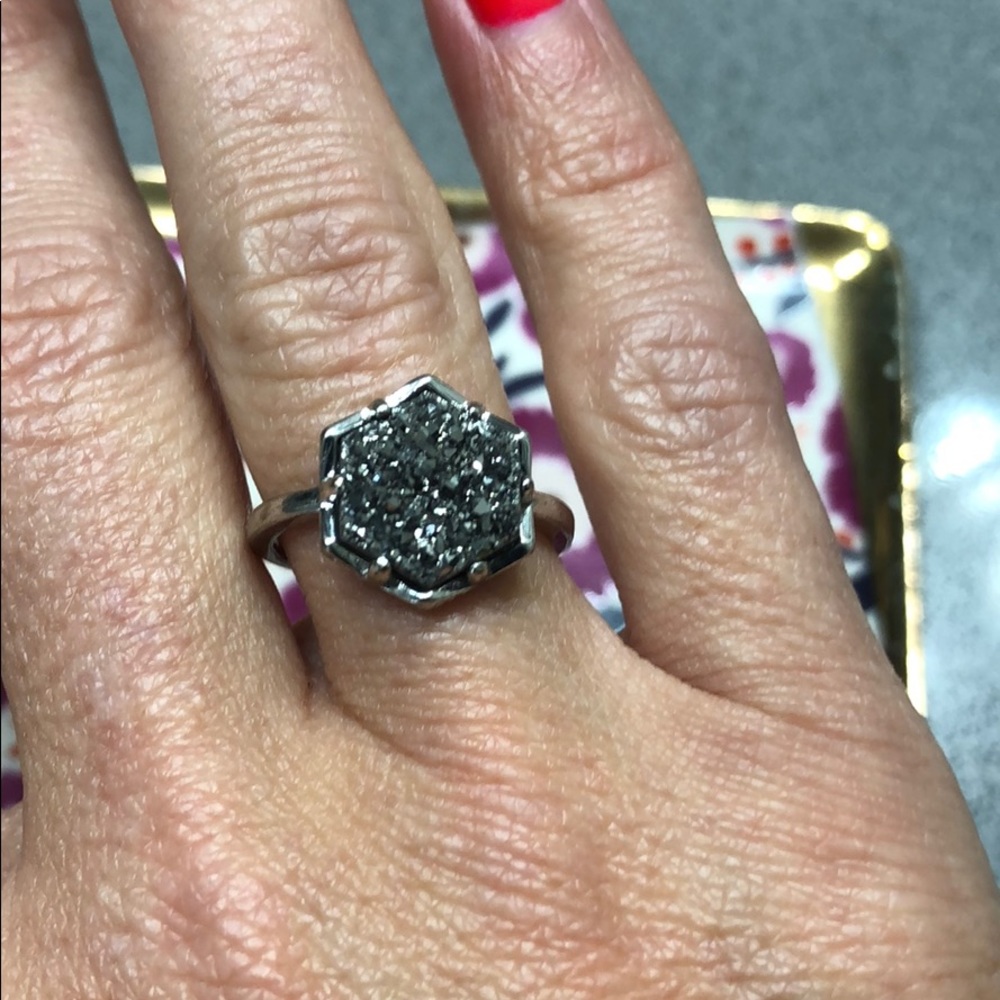 Kendra Scott silver drusy ring